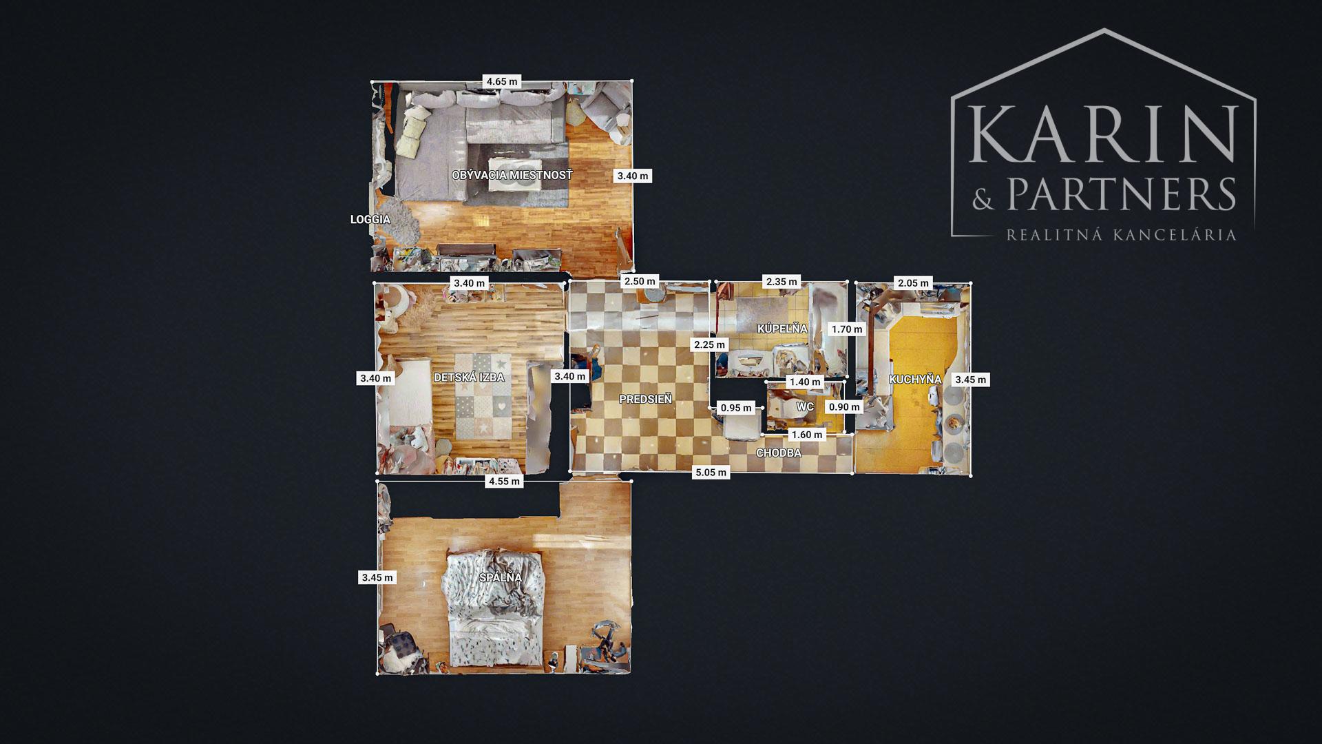 Hľadáte 3-izbový byt na Západe? Tento má 70 m², loggiu, murované jadro a výhľad na Pustý hrad