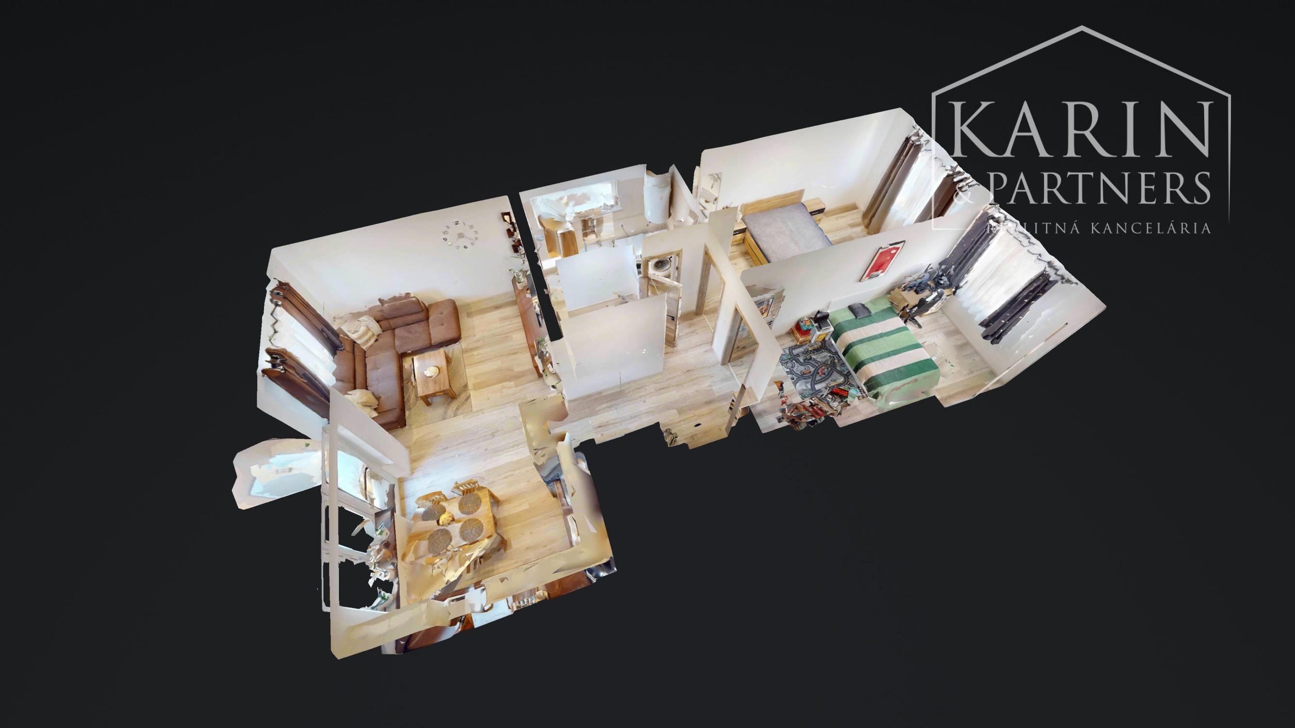 3-izbový byt s atmosférou rodinného domu, terasou a podkrovím