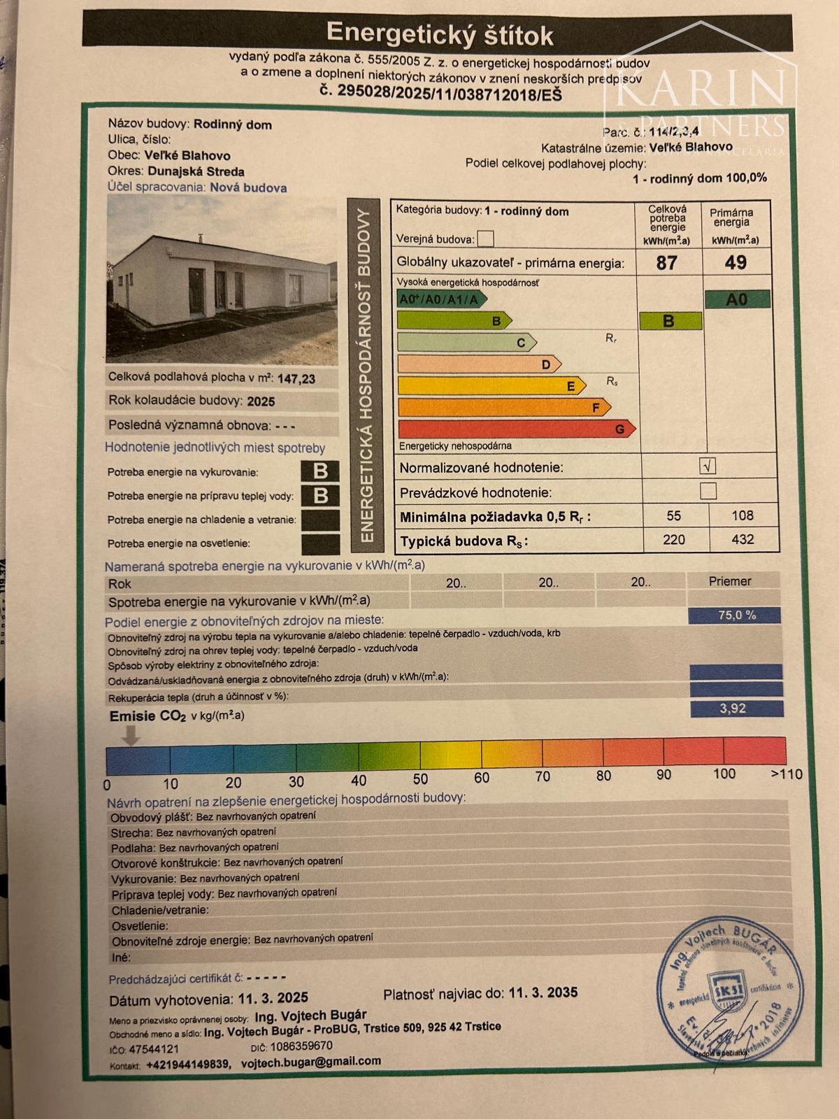 NOVOSTAVBA, moderný 4-izbový bungalov, Veľké Blahovo