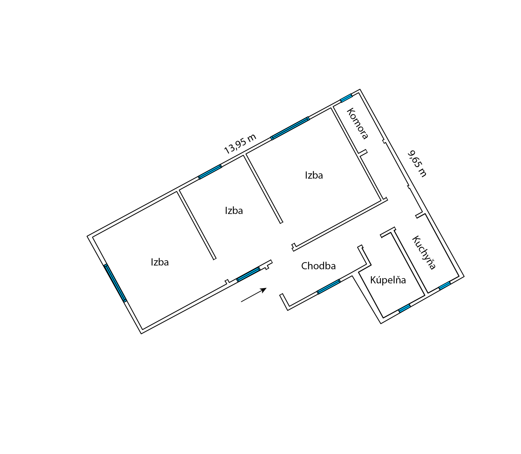 3-izbový rodinný dom v tichej uličke