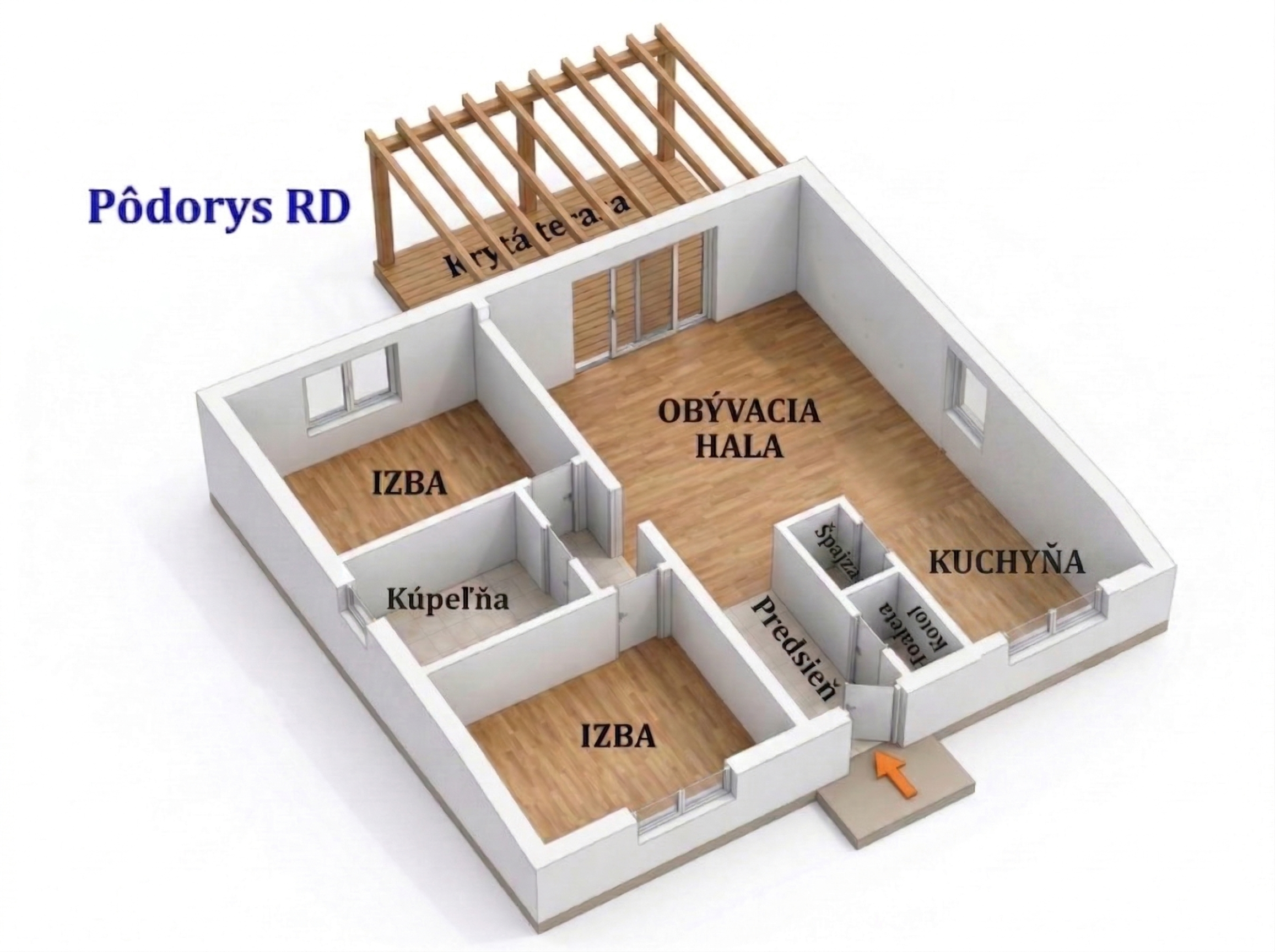 NA PREDAJ: 3izbový rodinný dom, Dvory nad Žitavou
