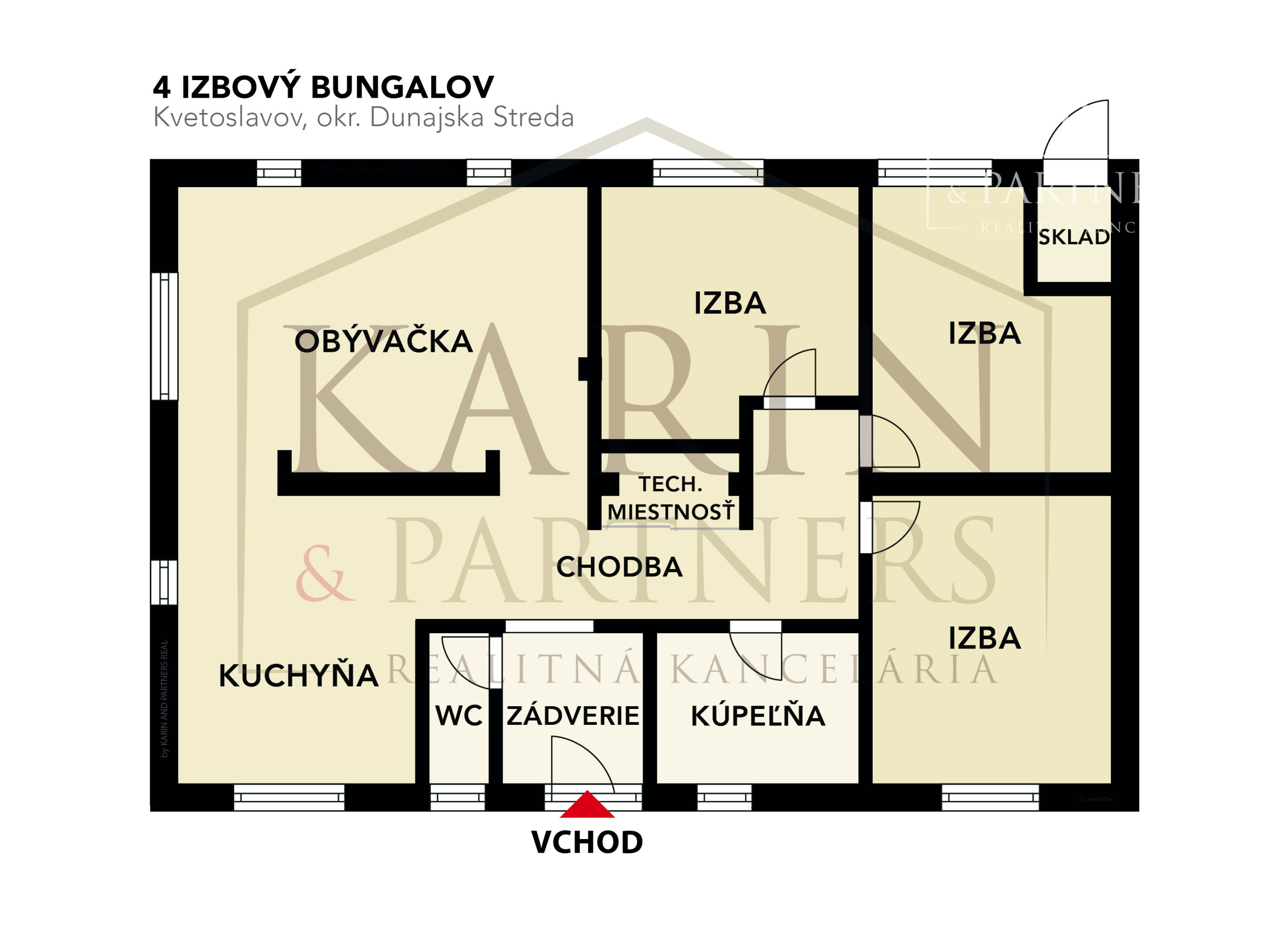 4-IZBOVÝ BUNGALOV V UZAVRETOM AREÁLI - KVETOSLAVOV