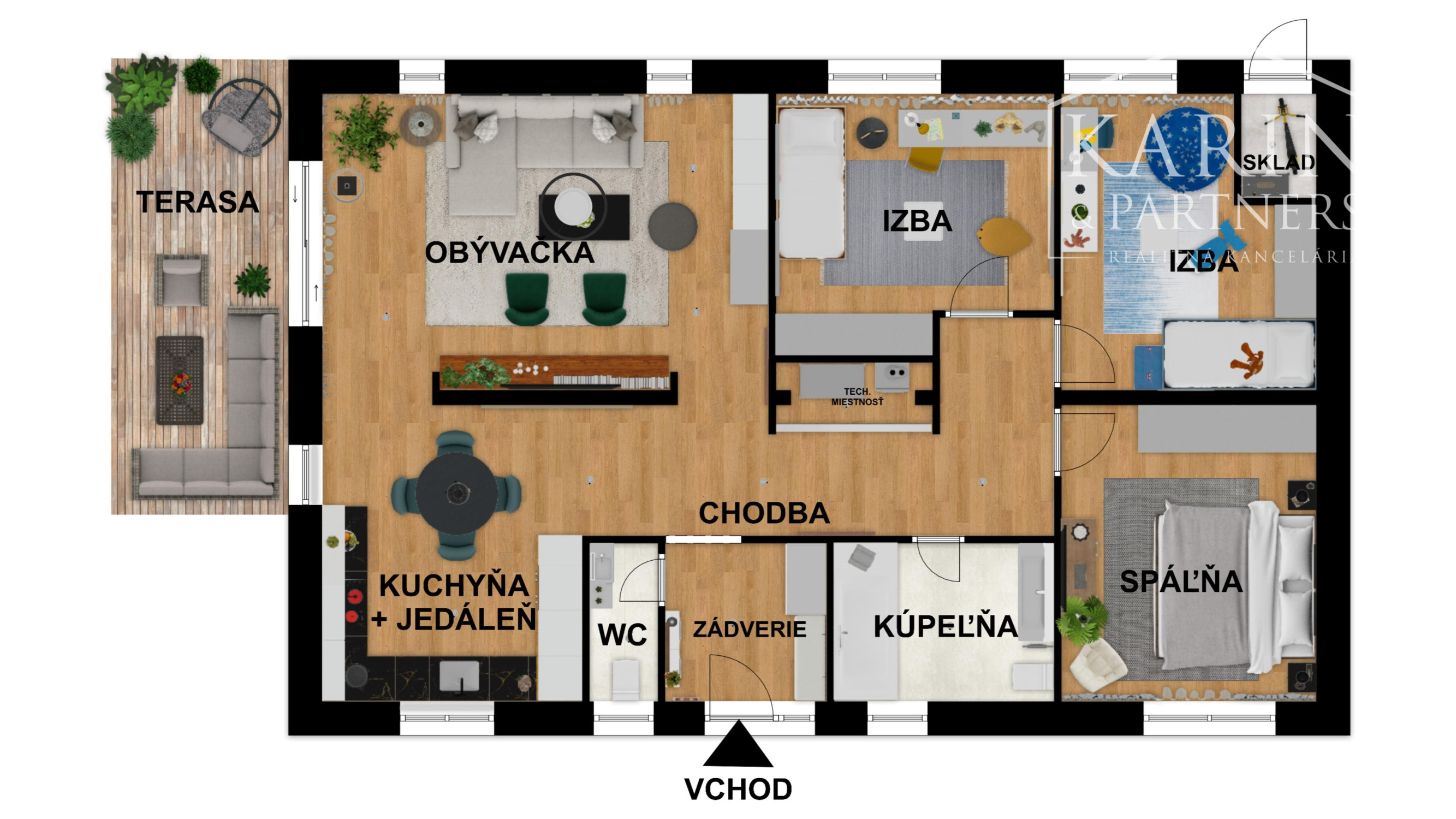 4-IZBOVÝ BUNGALOV V UZAVRETOM AREÁLI - KVETOSLAVOV