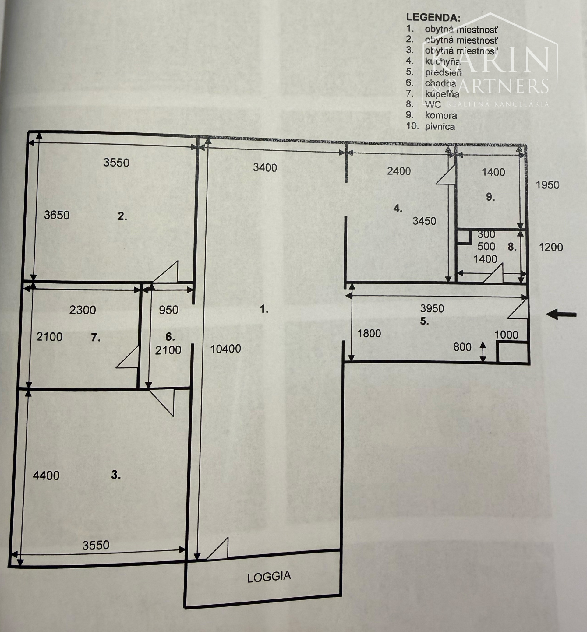 Na predaj 3 izbový byt priamo v Šamoríne, s garážou a pivnicou 96m2