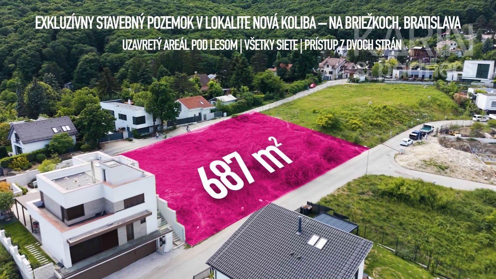 Nová Koliba- prémiový stavebný pozemok 687m² priamo pod lesom