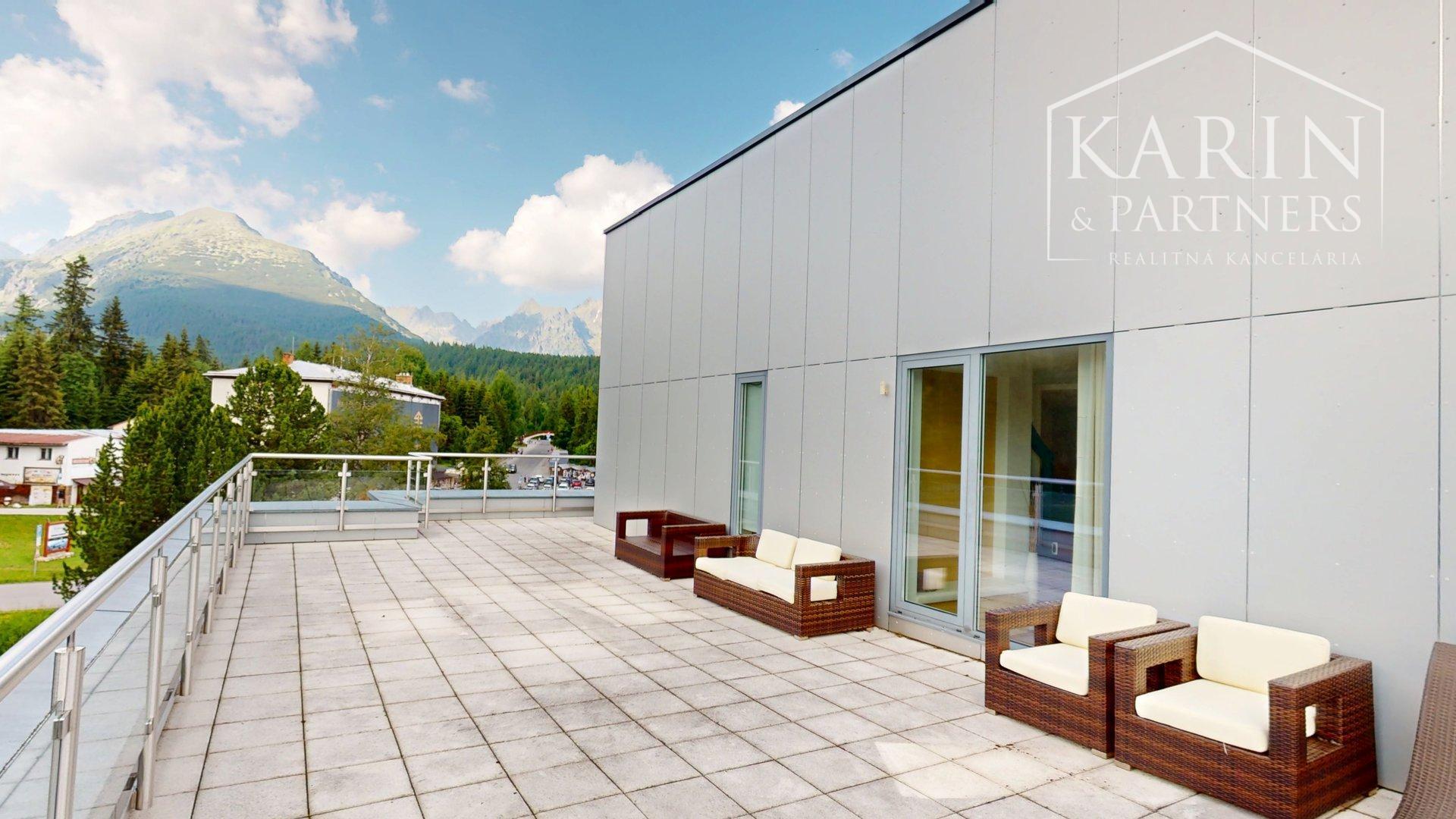 Na predaj 3-izb.apartmán, s veľkou terasou, Štrbské Pleso