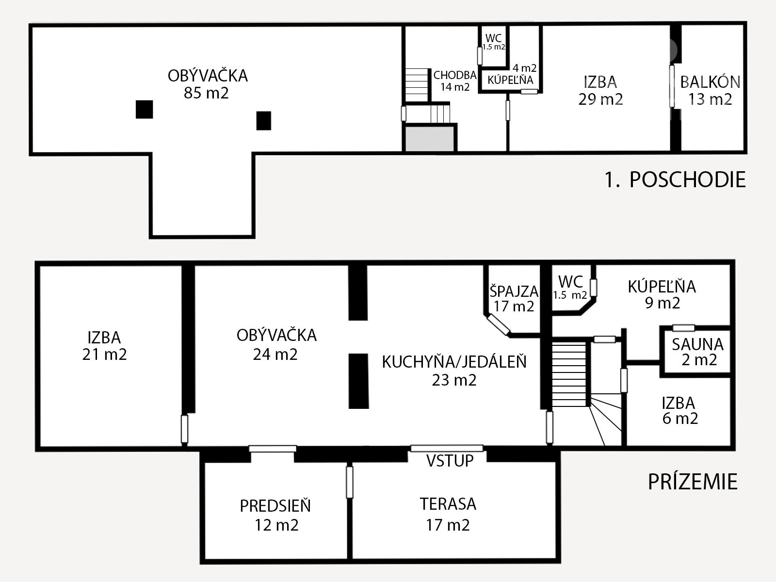 Hacienda – rodinný dom v obci Jesenské